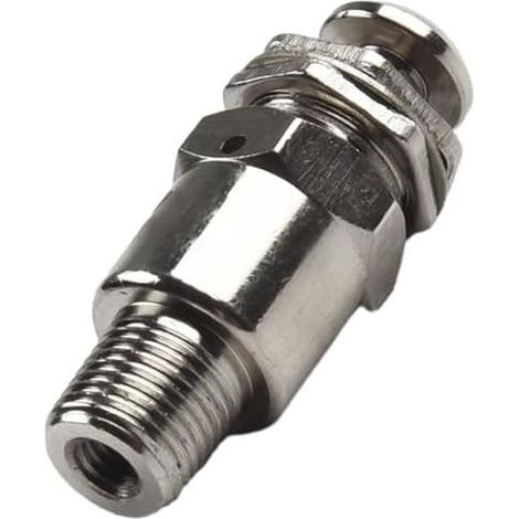 Valve pneumatique pour TAC-3P 2 voies 3 positions Valve à bouton poussoir M5×0,8 Métal Argent Industrie (1/5)