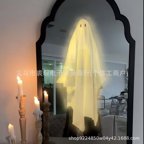 Halloween-Dekoration Geisterspiegel - A - mit weißem Licht -