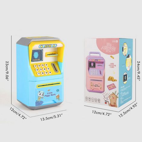 Tirelire électronique grande taille avec mot de passe et reconnaissance faciale, distributeur automatique de billets, boîte à épargne pour enfants, cadeau idéal pour les enfants (1/5)