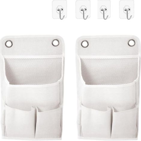 Sac de Rangement Suspendu - Coton Lin Imperméable - Pour Chambre Bureau Cuisine Camping-Car - 2 Pièces (1/5)