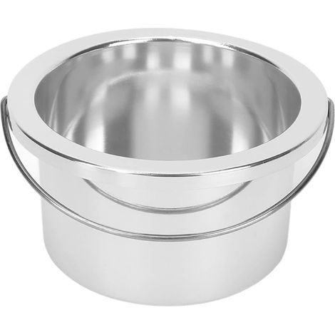 Pot Intérieur De Chauffage De Cire, 100 Mm Pot De Fusion De Cire De Remplacement En Étain Pot De Cire Portable Pour L'Épilateur (Argent) (1/5)