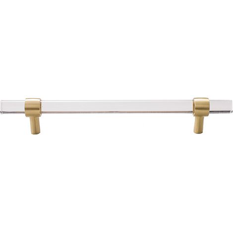 Tiradores para armarios de cocina, 2 tiradores acrílicos para cajones, separación entre agujeros de 96 mm (1/4)