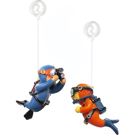 Décoration Aquarium Flottante,2 PCS Figurines de Plongeurs Flottantes (1/5)