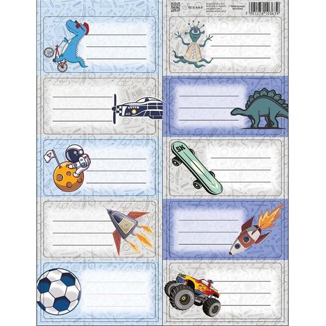 Autocollants pour cahier sans nom - Garçon