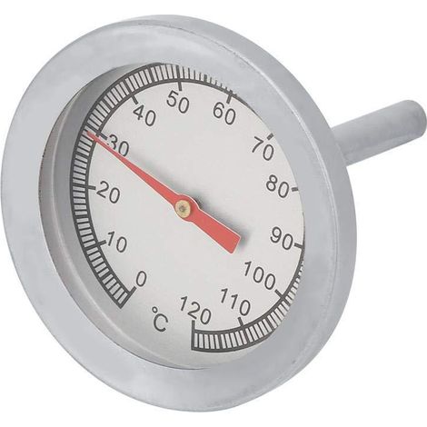 Thermomètre BBQ 120°C pour Pizza et Grill, Jauge de Température Cuisson Viande, Sonde Thermique Aliments Barbecue, Cuiseur à Rôtir, Accessoire Extérieur (1/5)