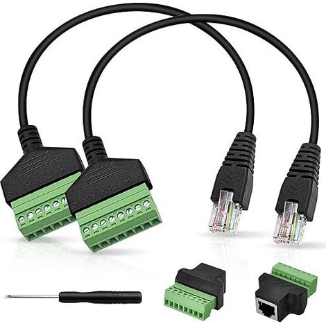 RJ45 Female Male 8 Pin Screw Terminal Block Connector (1/5)