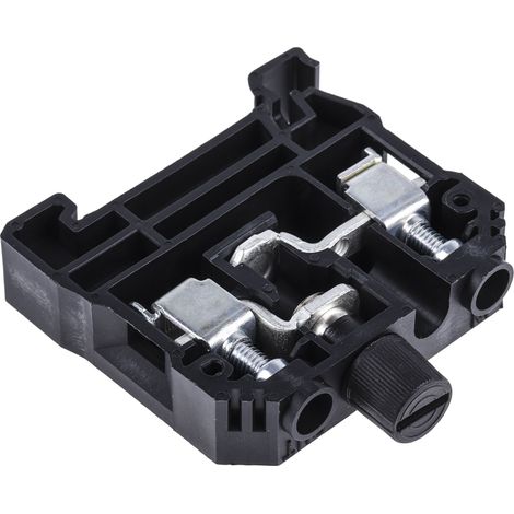 Bloc de jonction rail DIN à fusible RS PRO, 0.5  10mm², A visser, Noir ( Prix pour Paquet de 10 )