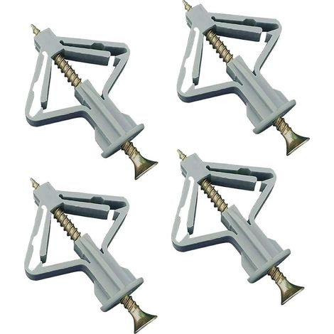 100 pièces Chevilles pour plaque de plâtre, chevilles avec vis pour plaques de plâtre, Fixations murales en plâtre, Fixations murales creuses, pour installation murale en plaque de plâtre (1/5)