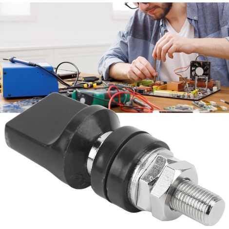 Connecteur de borne à vis M10 pour câble 4mm, 100A haute intensité, compatible prise banane, noir