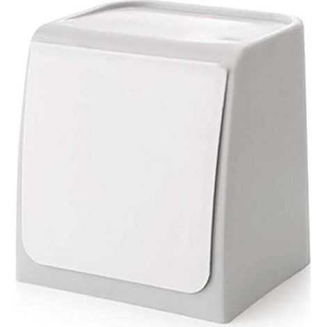 Mini-Wandmülleimer, Küchenabfallbehälter zur platzsparenden Wandmontage, Abfalleimer für Küche, Bad, WC, Büro – Grau