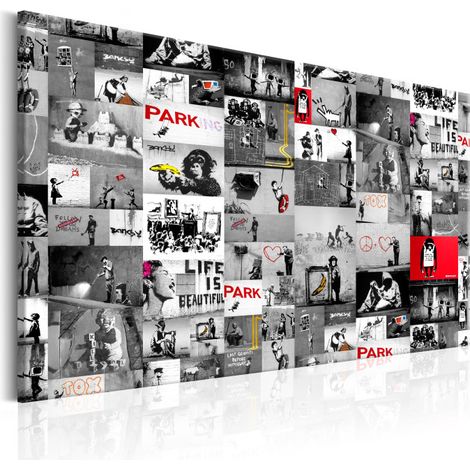 Tableau Imprimé "Street Art - Banksy" 40 x 60 cm (1/2)