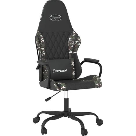 Maison Exclusive - Sedia da Gaming Nero e Mimetico in Similpelle (1/5)