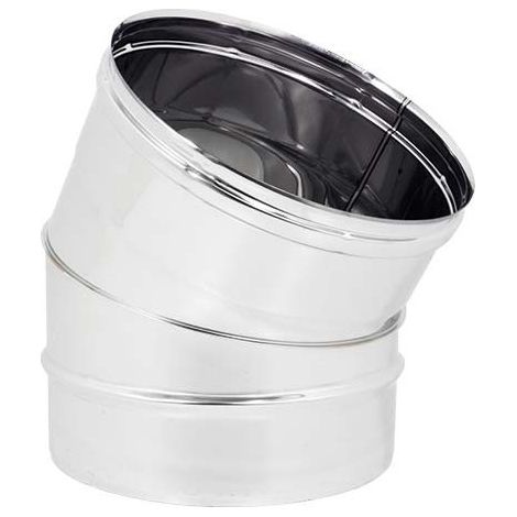 Gomito curva acciaio inox 230mm 5 decimi aisi 304, scegli se  30 gradi (1/2)
