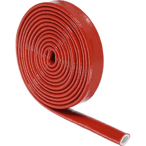 Cable Gaine Silicone Rouge 12mm X 3 Mètre Ruban en Fibre de Verre avec Protection Thermique, pour Tuyaux, Câbles et Câblages Électriques Automobiles (1/5)