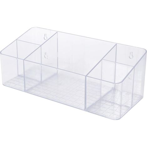 Étagère de rangement gain place en PS, boîte colorée à suspendre pour salle bain, sans perçage, (1/5)