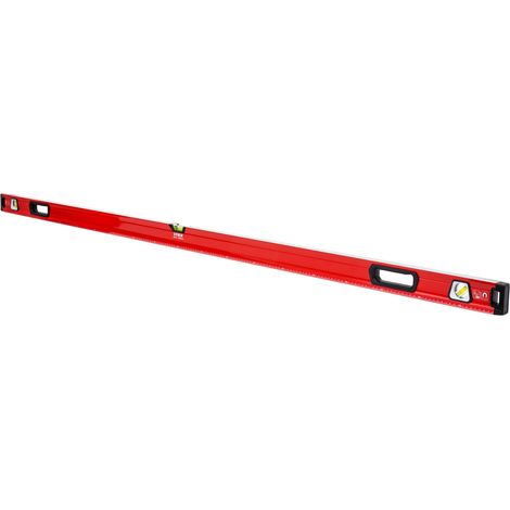 STIER Premium Wasserwaage, mit Magnet und drei Libellen, 2000 mm, 0,5 mm/m, vertikal und horizontal messen, Spiegel-Lotlibelle, präzise Messungm, Aluminiumlegierung, doppelt gefräste Oberfläche