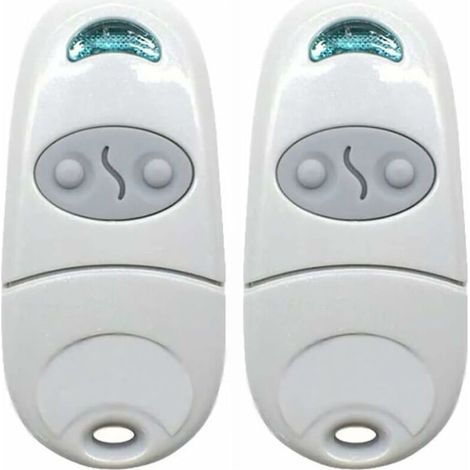 Lot de 2 télécommandes universelles pour portail et garage, émetteur portable, compatible CAME TOP 432NA/432EE/432EV/432M - blanc (1/5)
