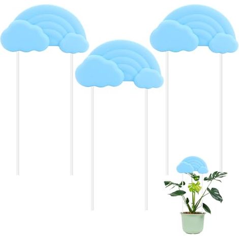 Set di 3 sfere per l'irrigazione a forma di arcobaleno, sistema di irrigazione automatico per piante, adatte per piante autoirriganti, per uso interno ed esterno (blu) (1/5)