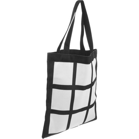 Stoffhandtasche ideal zum Tragen am Griff Gitterdesign