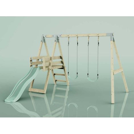 PolarPlay Klettergerüst Krokodil aus Holz in Grün