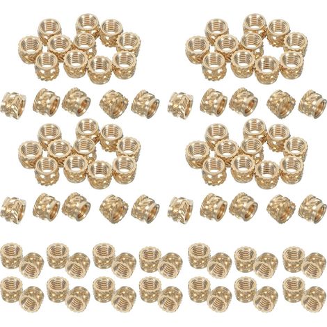 100 inserts filetés M5 couleur or pour assemblages mécaniques offrant (1/5)