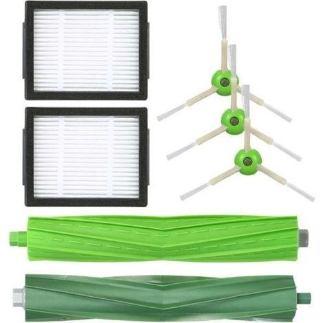 iRobot Roomba i7 i7 + / i7 Plus E5 E6 E7 Ensemble d'accessoires pour aspirateur 7 pieces (3 brosses laterales + 2 grilles de filtre + 2 brosses principales) (1/4)