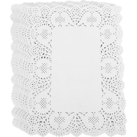Napperons en papier dentelle, 150 feuilles, tapis de cuisson décoratifs pour gâteaux, mariages, fêtes, Saint-Valentin, baby showers (1/3)
