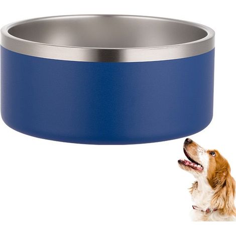 1 Gamelle anti-déversement, Acier inoxydable, Fond antidérapant, 1,25 L, Chien petite et moyenne taille (1/5)