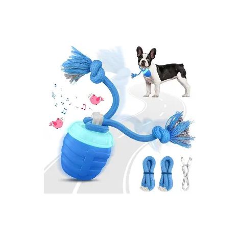 Juguete interactivo para perros, pelota sensible al movimiento, resistente a las mordeduras y que reduce el estrés, pelota interactiva para perros (azul) (1/5)