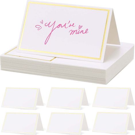 40 segnaposto vuoti con bordo in lamina d'oro per matrimoni ed eventi, accessori per feste (1/5)
