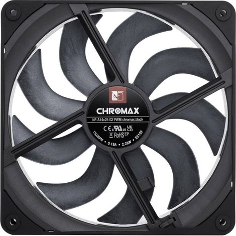 Wentylator NOCTUA 140mm NF-A14x25 G2 PWM chromax black (1/5)