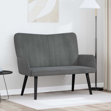 Sofá de 2 Plazas Gris oscuro 115 x 61 x 87 cm
