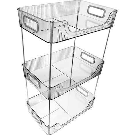 1ensemble Organisateur De Comptoir De Salle De Bain Multi-Niveaux Rangement Pratique pour Cosmétiques Et Accessoires Étagère Transparente De Place pour Cuisine Salle De Bain Et (1/5)
