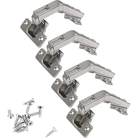CCYKXA 135 Degré Charnière de Porte Pliante d'Angle pour Placard Cuisine Armoire Meuble Porte à Angle Combiné Lot de 4 (1/5)