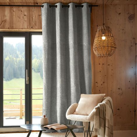 Rideau 140 x 240 cm – Occultant total & Thermique Bjorn Gris (1/4)