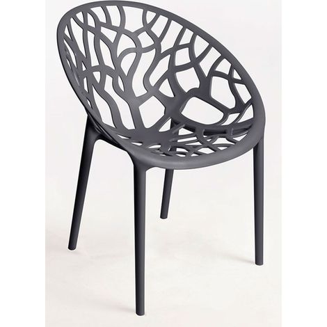 Sillas Jardín - Silla Nido - Gris oscuro