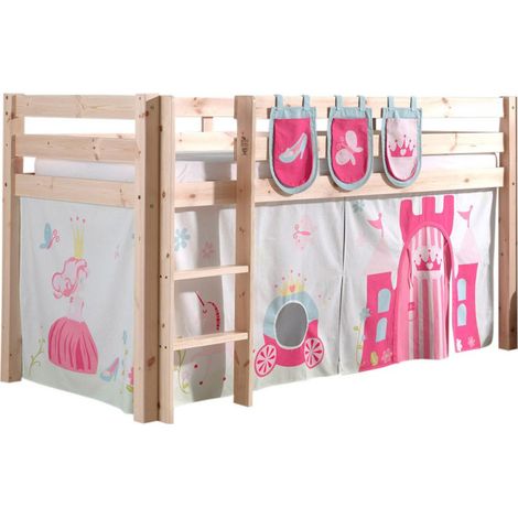 Pack - Lit Enfant, Tente & 3 Pochettes "Pino Princesse" Naturel (1/4)
