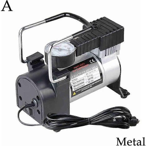 Compresseur d'air portable 12 V pour voiture, pompe de gonflage à double cylindre, gonfleur en métal