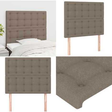 Cabecero de cama gris topo 90x5x118/128 cm Tela - Cabecero gris - Cabecero de cama resistente