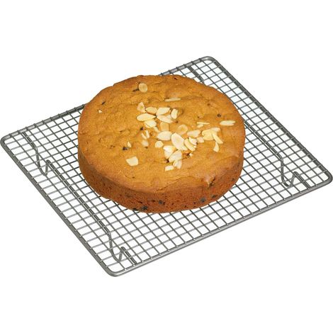 MasterClass Rejilla para Enfriar, Rejilla antiadherente para enfriar tartas, con mangas, robusta de acero al carbono, 23x26cm