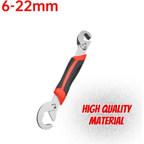 Ensemble d'outils de clé universelle pour le travail du bois Clé universelle en acier inoxydable Tuyau multifonction antidérapant Outil réglable multi-taille 6mm-22mm