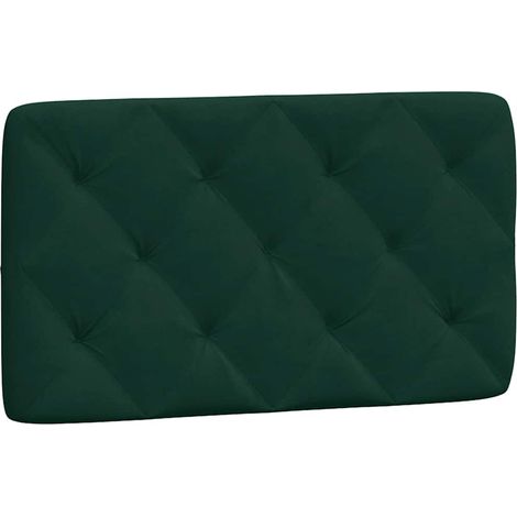 Coussin de tête de lit vert foncé 90 cm velours (1/5)