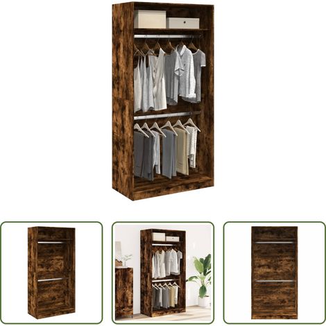 Kleiderschrank Räuchereiche - Kleiderschrank Räuchereiche 100x50x200 cm Holzwerkstoff (1/5)