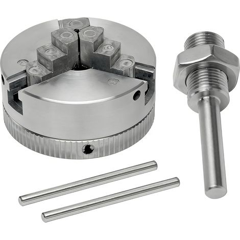 1 - Mandrin Tour - Mandrin Perceuse - Alliage De Zinc - Serrage 10-35mm Filetage M12x1 Pour Bois Métal - Argent - 4x4x6cm (1/5)