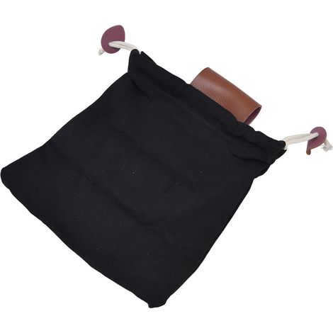Sac à cueillette de fruits à porter à la taille, en toile PU, pliable, gain de place, noir (1/5)