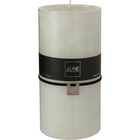 Bougie Cylindrique Déco "Junina" 20cm Vert Poudré