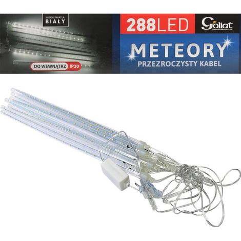 Luci decorative a LED bianche a forma di meteora per alberi di Natale, per interni, 288 pezzi (1/5)