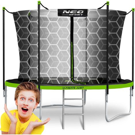 Gartentrampolin 312 cm mit Sicherheitsnetz und Leiter von Neo-Sport