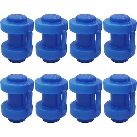 Tapas protectoras para postes de trampolín - Tapas de seguridad para postes - Protección contra bordes afilados - 8 piezas, color azul (1/5)