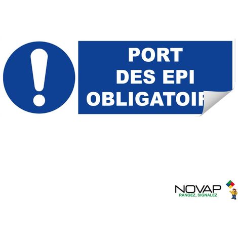 Adhésif Port des EPI obligatoire - 450x150mm - 4067193